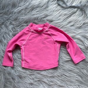 i play. Bright Pink Baby rash guard UPF 50+